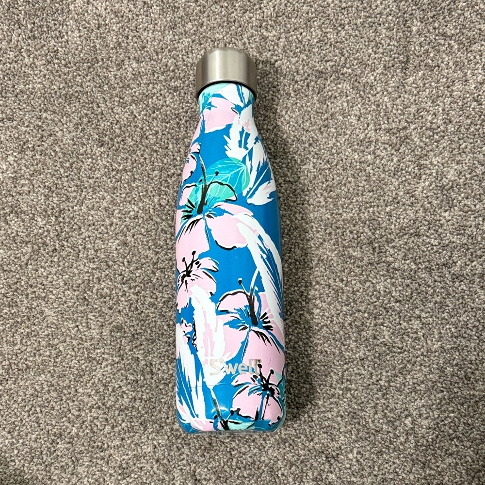 S'well Tropical Blue and Pink Floral Bottle